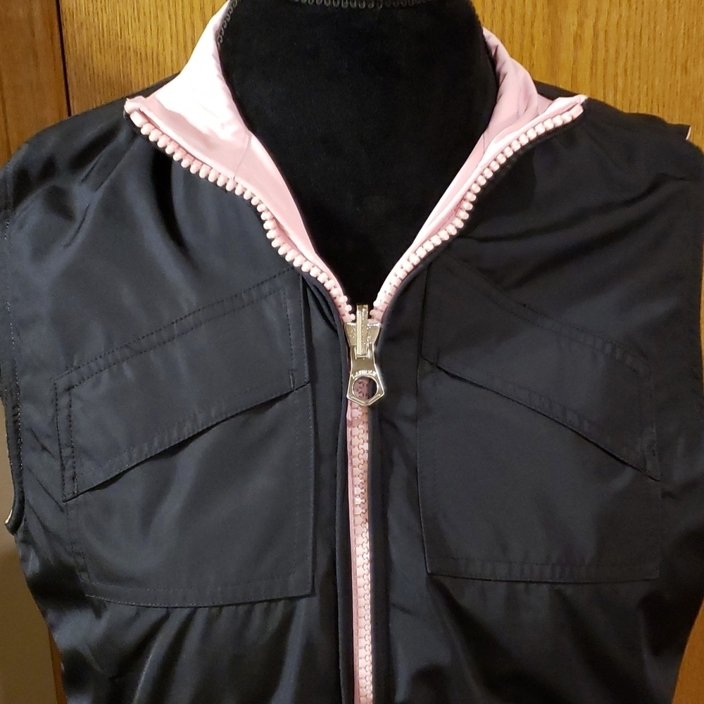 Lauren Ralph Lauren pink black reversible vest